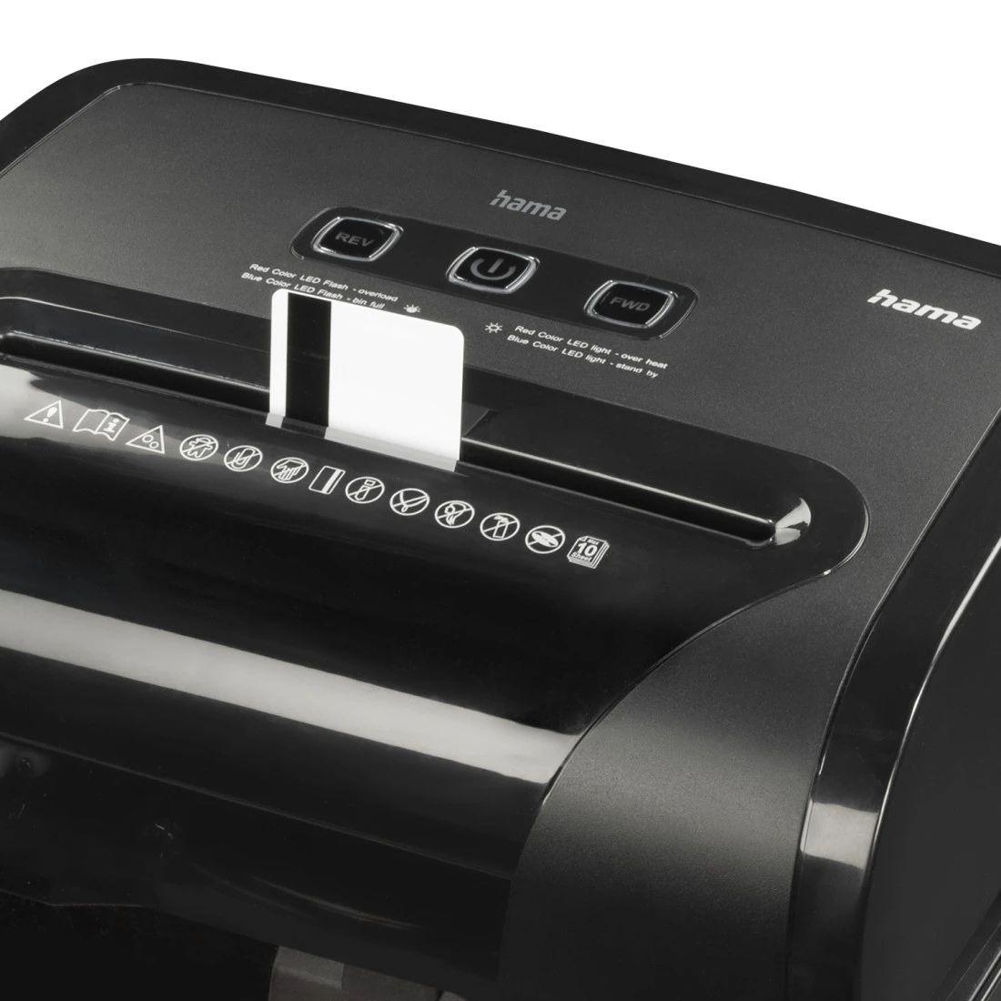 Destruidora de Papel HAMA Prime M100 (Microcorte 2 x 12 mm - 10 Folhas - Preto) — miniatura 4