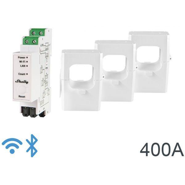 Medidor de Energia Trifásico SHELLY Pro 3EM-400 (Plástico - Branco), miniatura 2