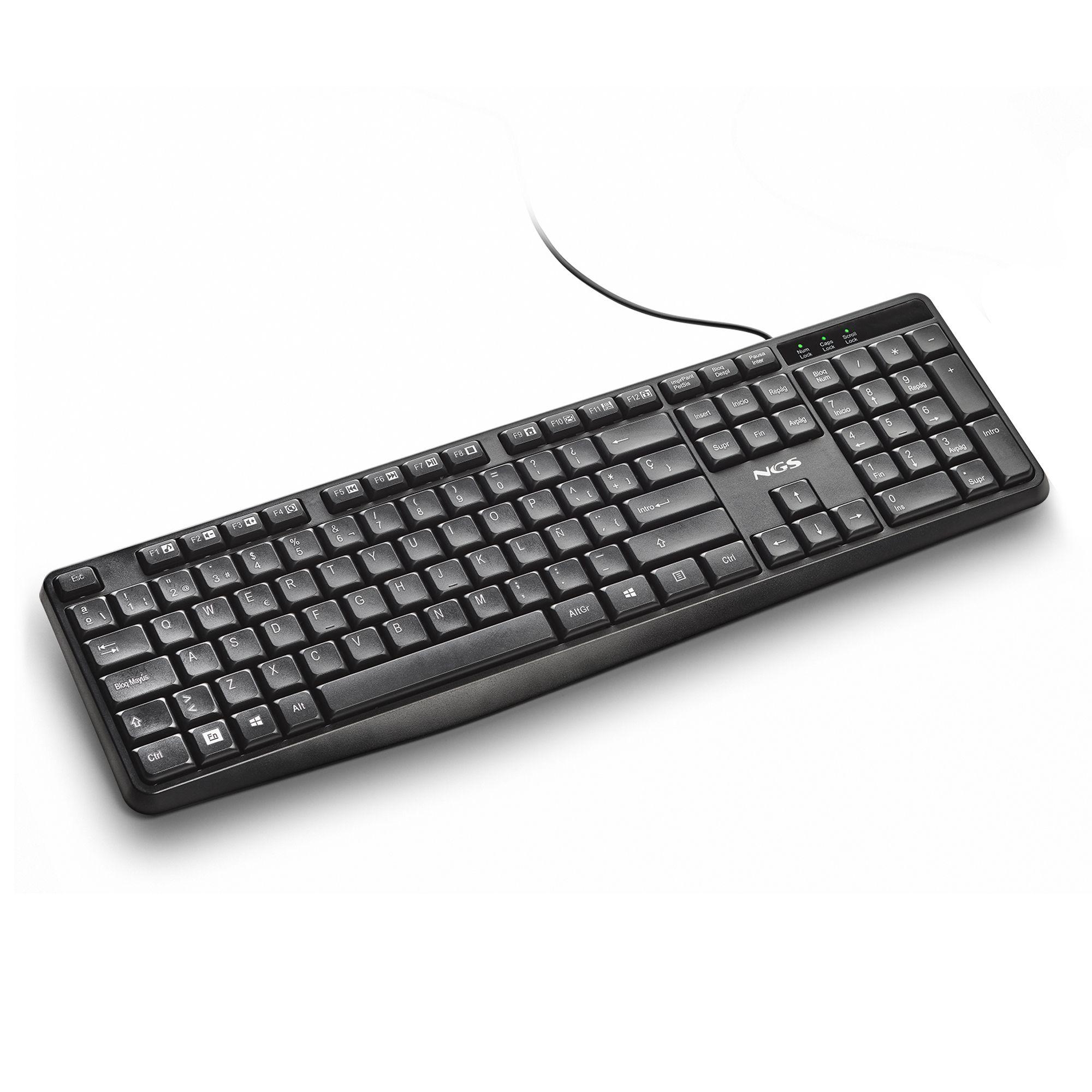 Teclado NGS Funky V4 (Espanhol - Tamanho completo - USB - Preto) — miniatura 4