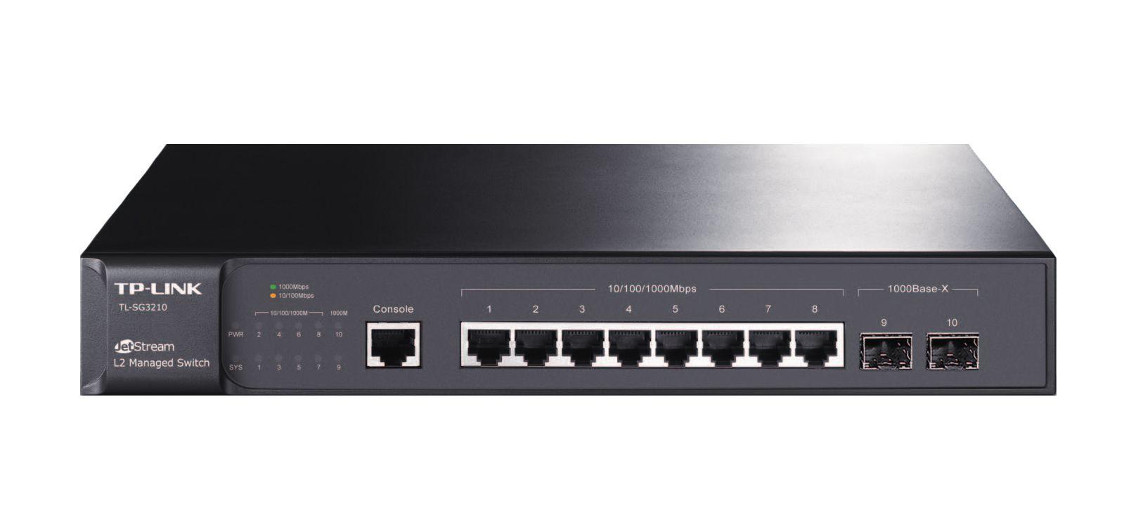 Switch TP-LINK TL-SG3210 (Gigabit Ethernet - 20 Gbit/s - L2 - Preto)
