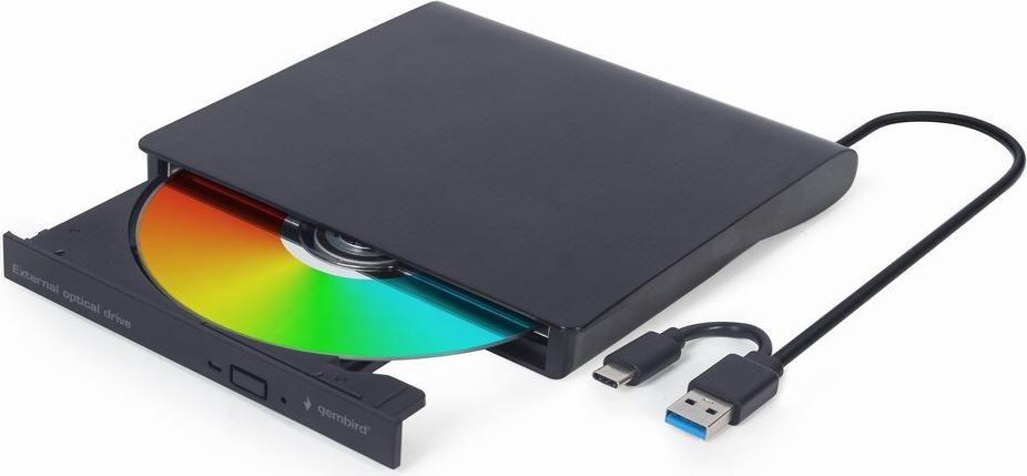 Leitor/Gravador DVD Externo GEMBIRD DVD-USB-031 (Preto)