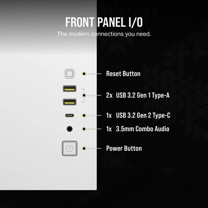 Caixa PC CORSAIR 2500X RGB (Micro Tower - Aço, plástico, vidro temperado - 18 cm - Branco) — miniatura 3