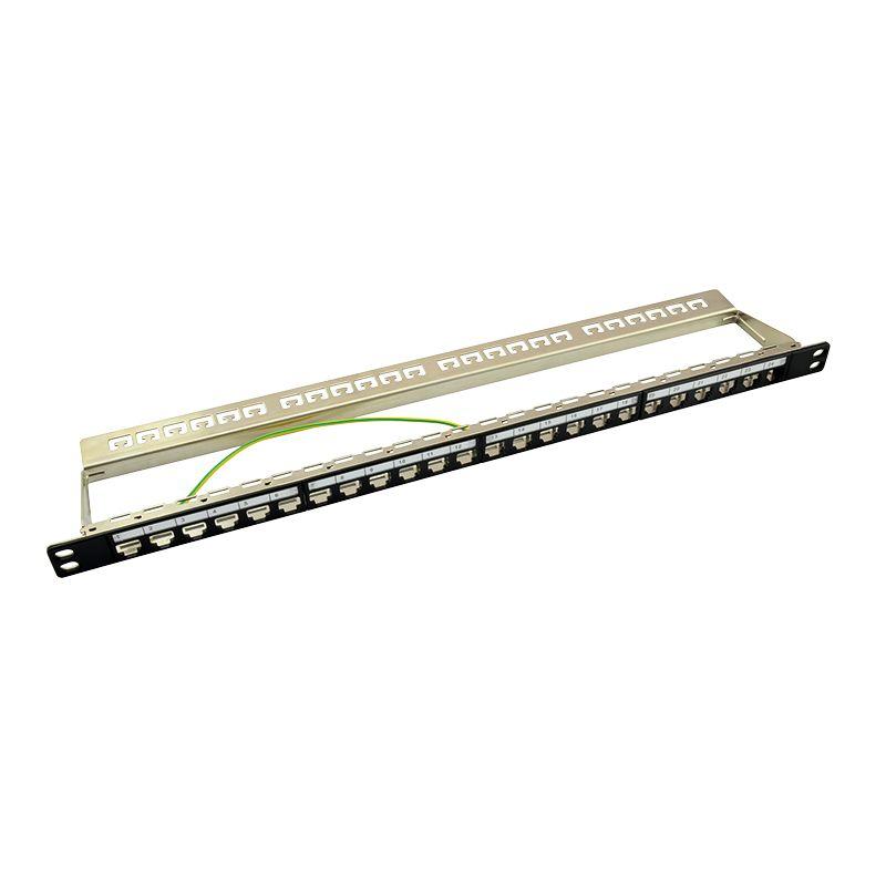 Painel de Patch Keystone LOGILINK NK4040 (RJ-45 - Montagem em rack - Preto)