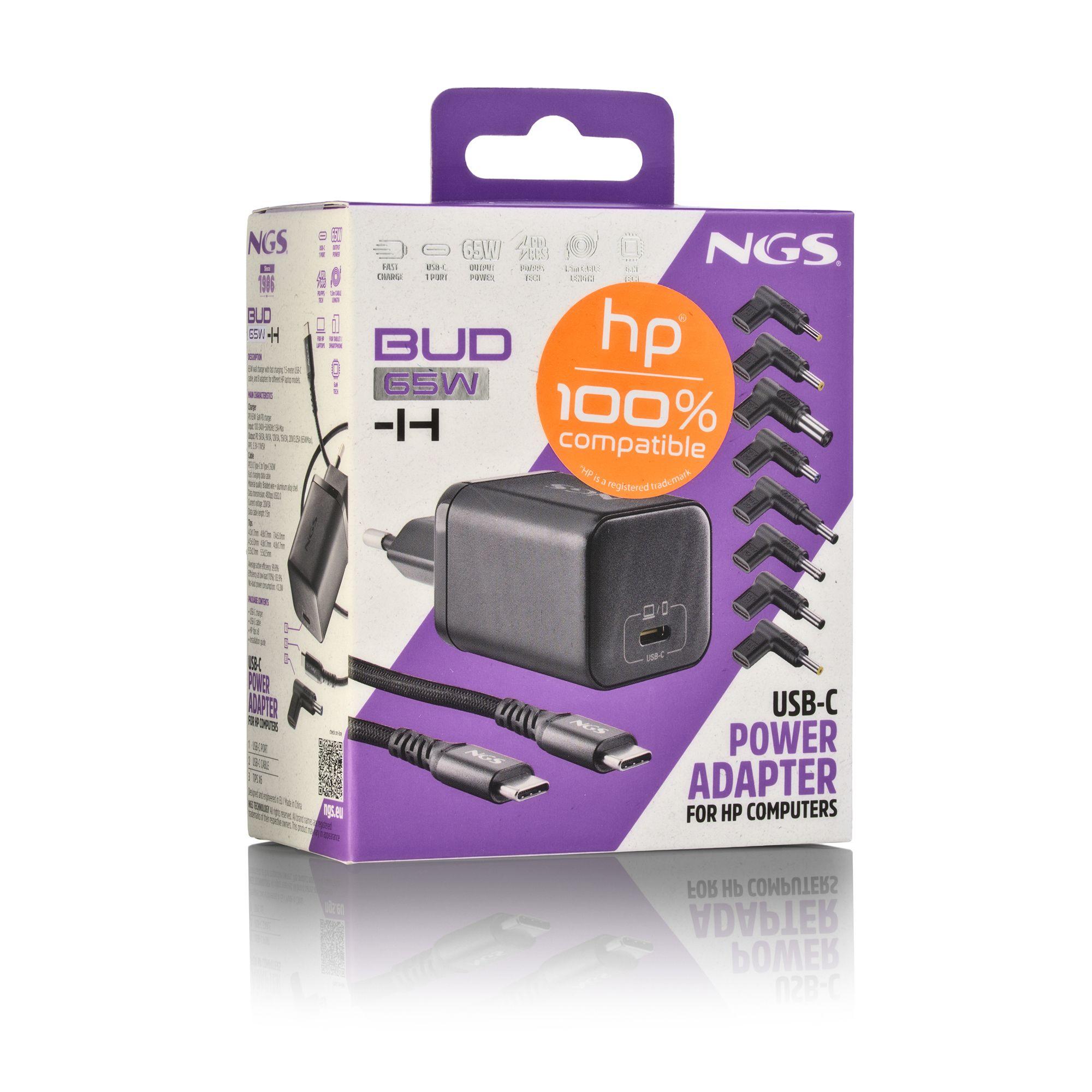 Carregador de Portátil NGS BUD65W-H (65 W - 1.3 A - 3,25 A - Preto), miniatura 11