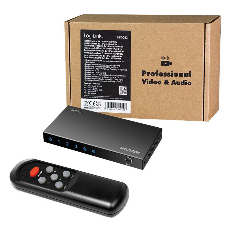Comutador HDMI LOGILINK HD0062 (Preto), miniatura 8