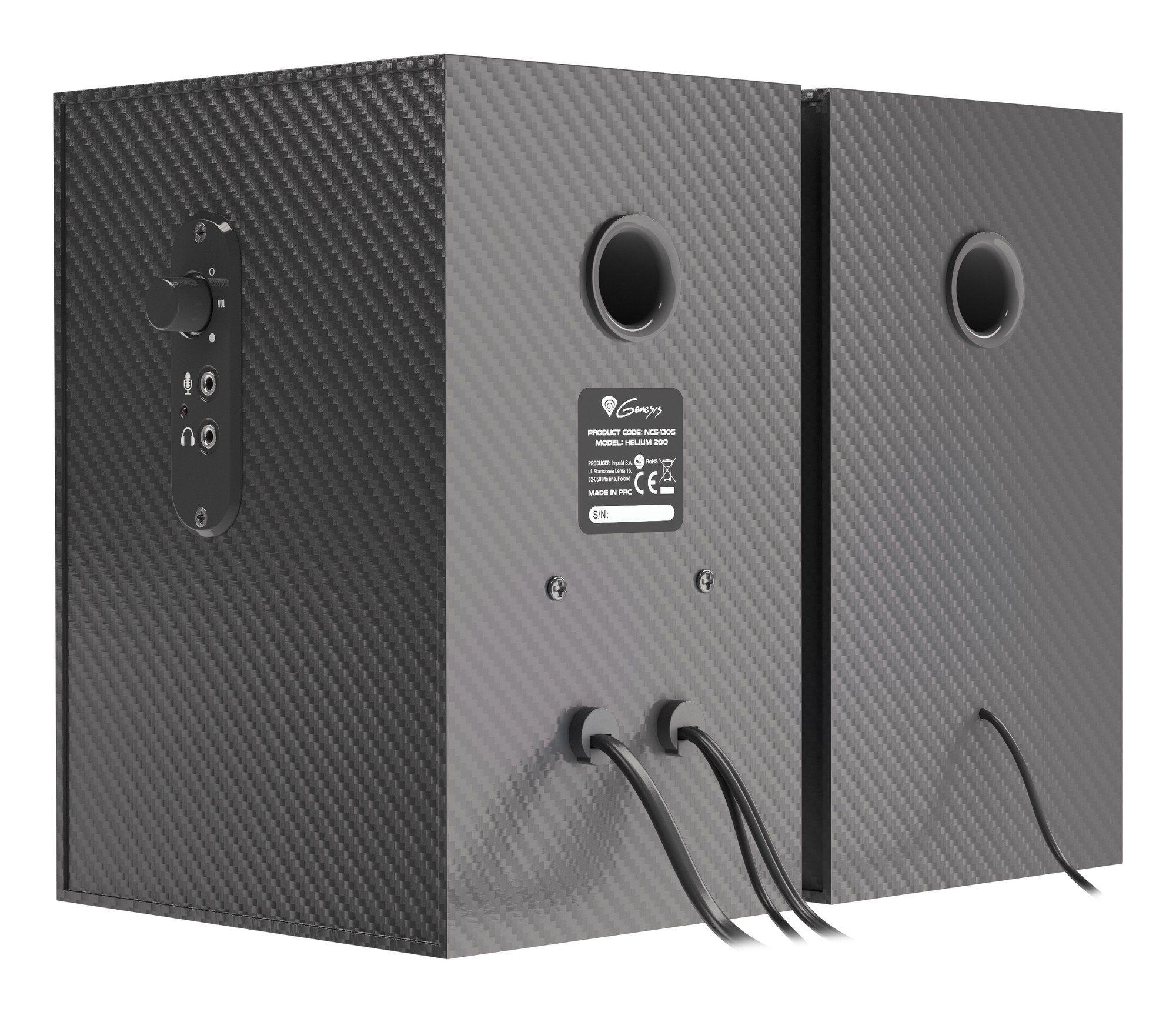 Colunas GENESIS Helium 200 (Com fios - 20 W - 2.0 canais - Preto/Vermelho), miniatura 5