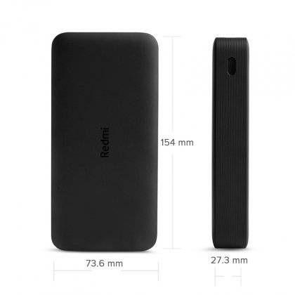 Bateria Externa XIAOMI Redmi 2 (20000 mAh - Micro-USB e USB Tipo-C - Preto) — miniatura 3