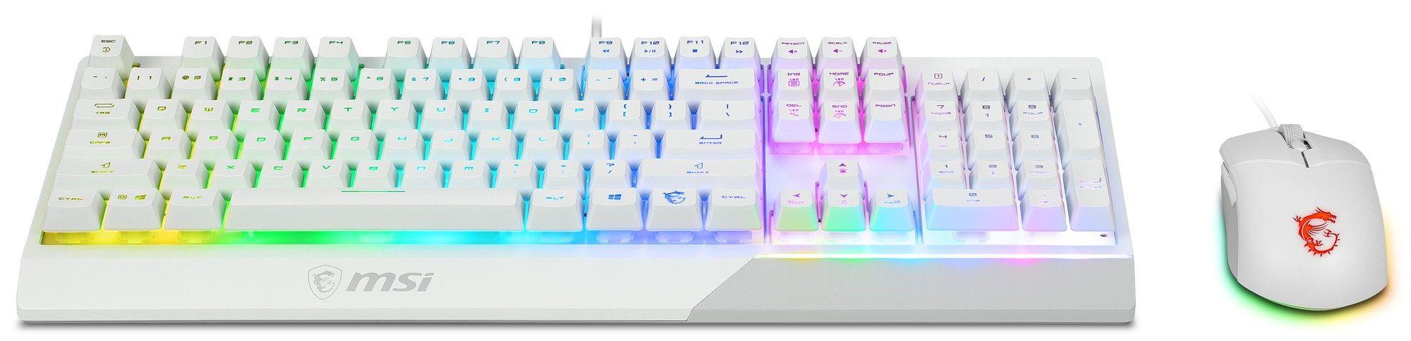 Conjunto de Teclado e Rato Gaming MSI Vigor GK30 Combo (Italiano - Interruptor de chave mecânico - Tamanho completo - Branco), miniatura 5