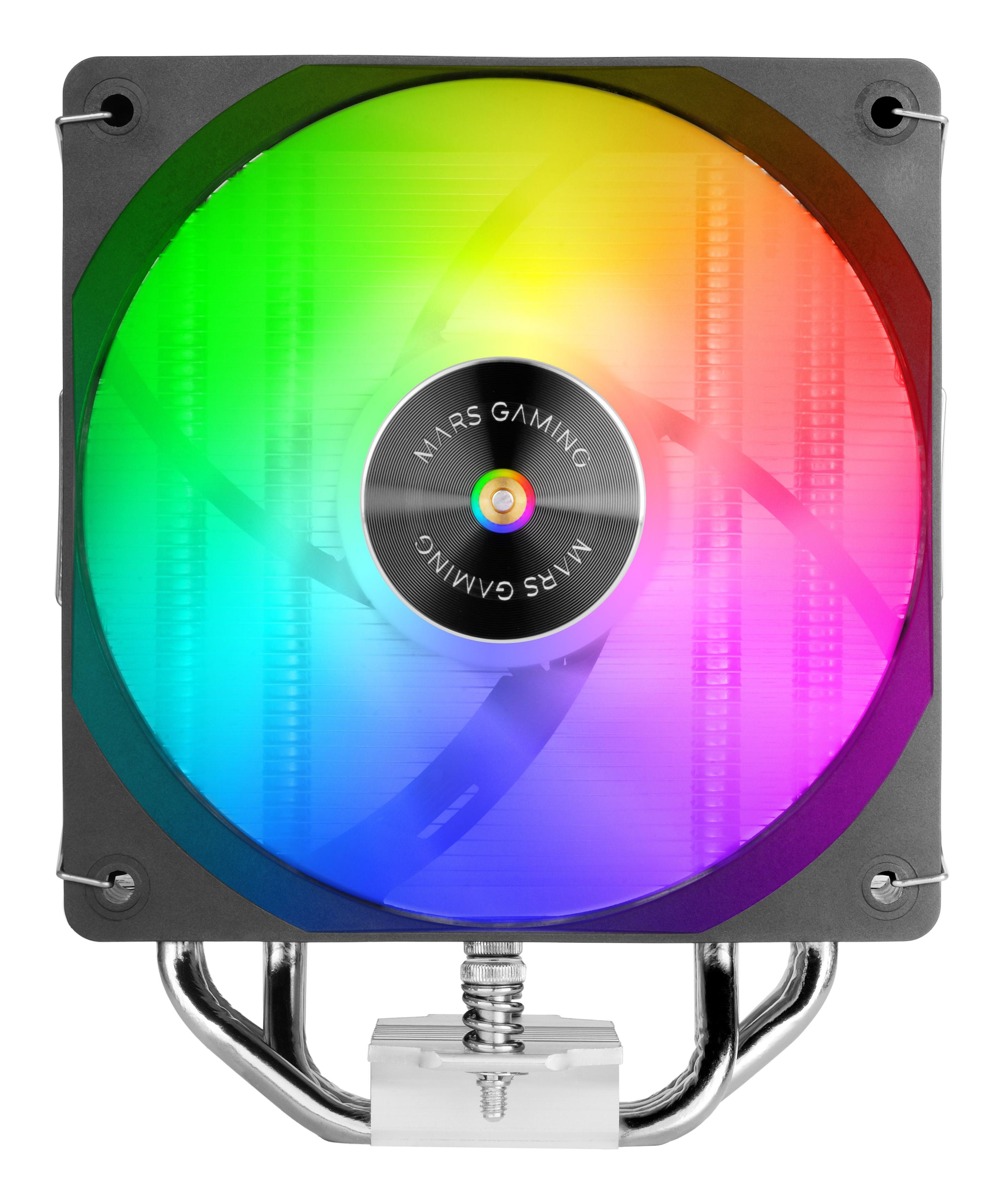 Dissipador de CPU MARS GAMING MCPU-X4ARGB (120 mm - 1 ventoinha - 2000 RPM - Preto) — miniatura 3