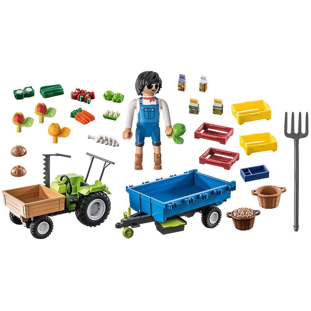 Trator com Reboque PLAYMOBIL 71249 (4 a 10 anos - Multicor), miniatura 3
