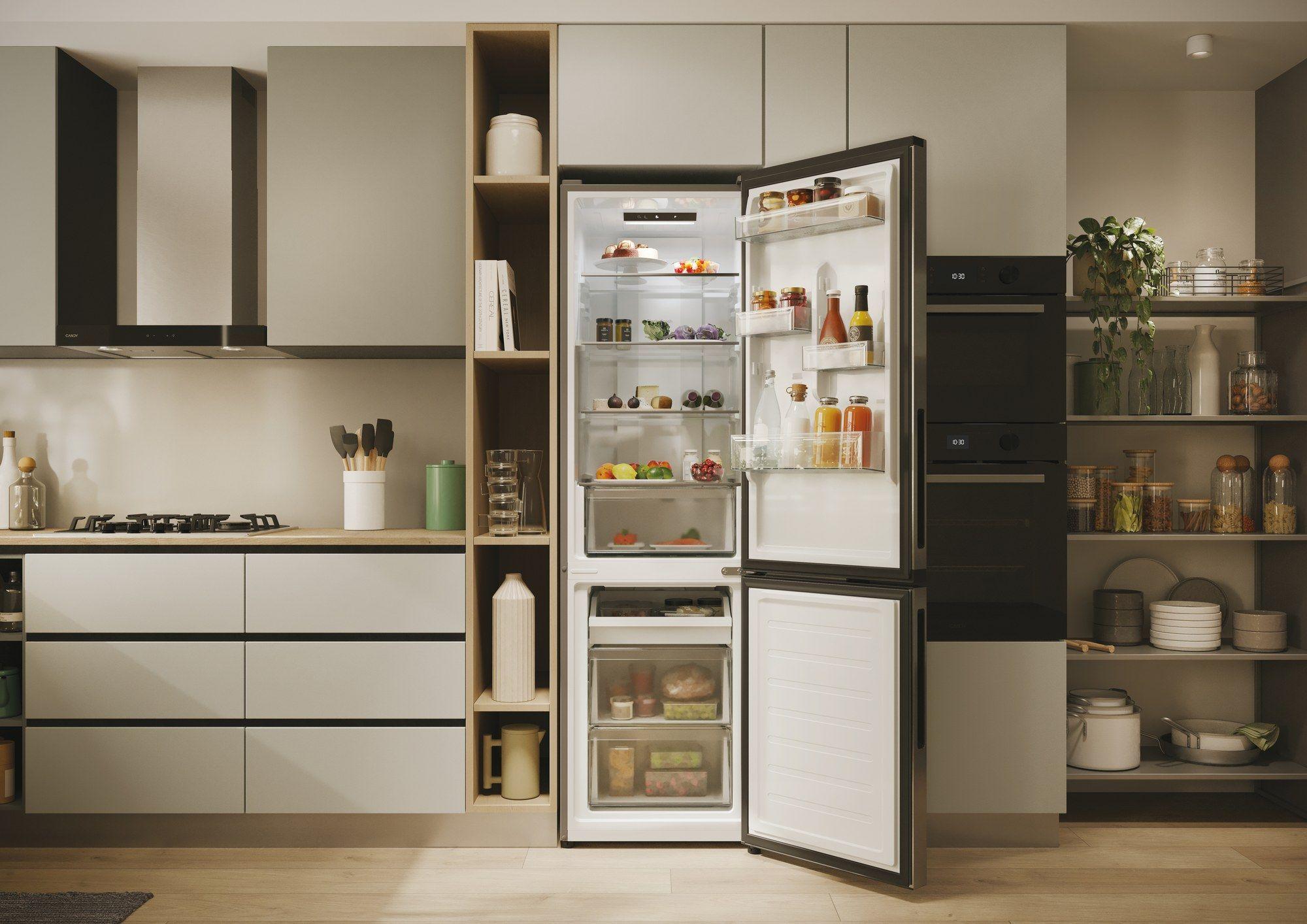 Frigorífico Combinado Independente CANDY CNCQ2T518EX (279 L - 182,5x54,5x60,2 cm - 183 cm - Inox), miniatura 13
