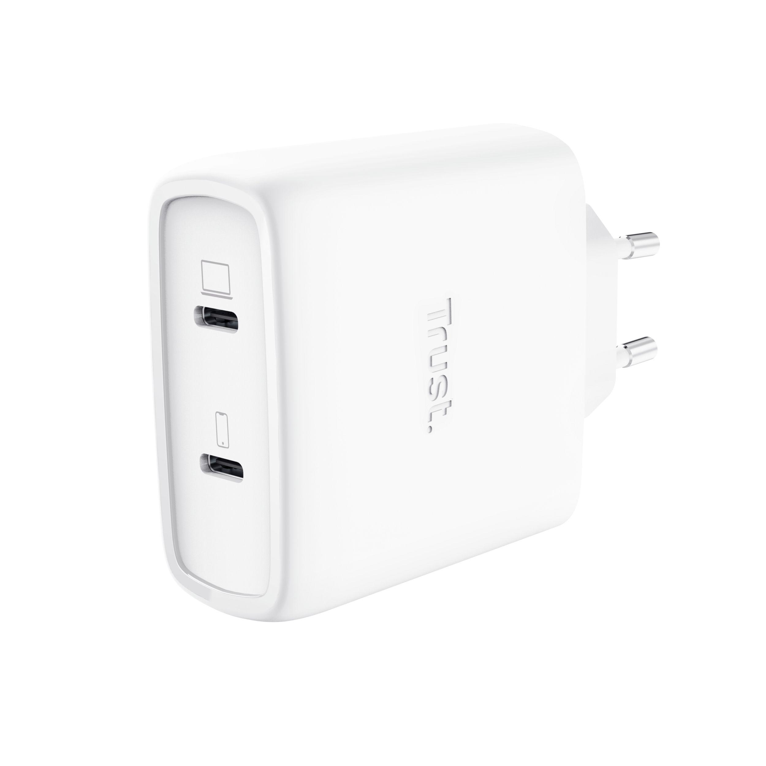 Carregador de Parede TRUST Maxo 25526 (65 W - USB Tipo-C - Branco)