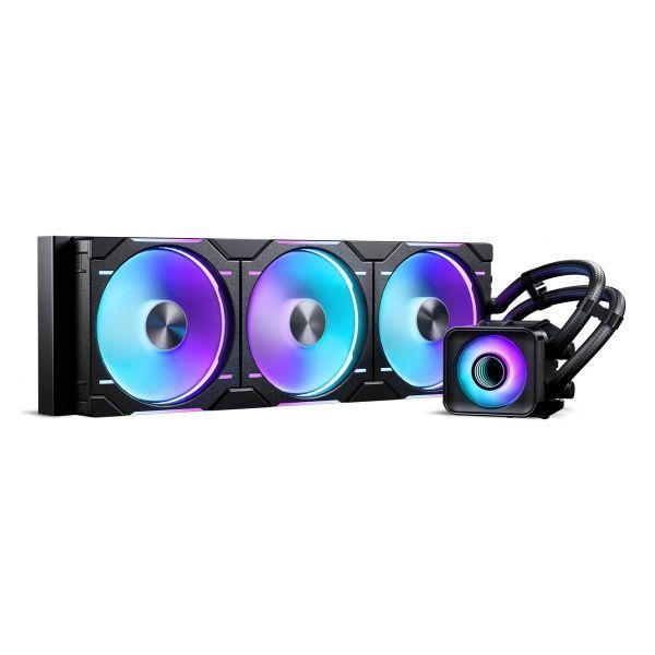 Sistema de Refrigeração Líquida para CPU PHANTEKS Glacier One 420D30 DRGB X2 (140 mm - 1800 RPM - RGB multicolor - Preto)