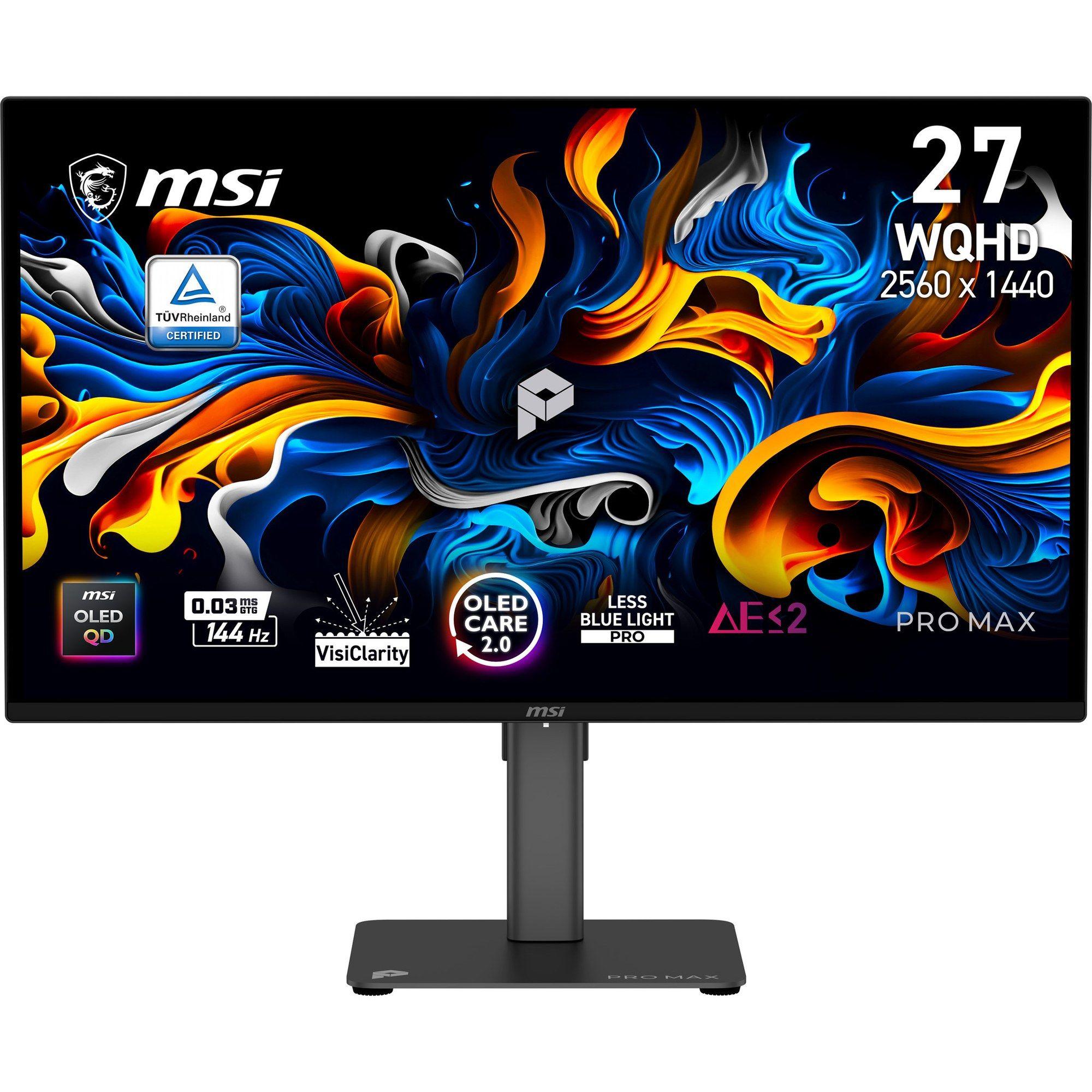 Monitor MSI PRO MAX 271QPX14G (26,5" - OLED - 144 Hz - Preto)