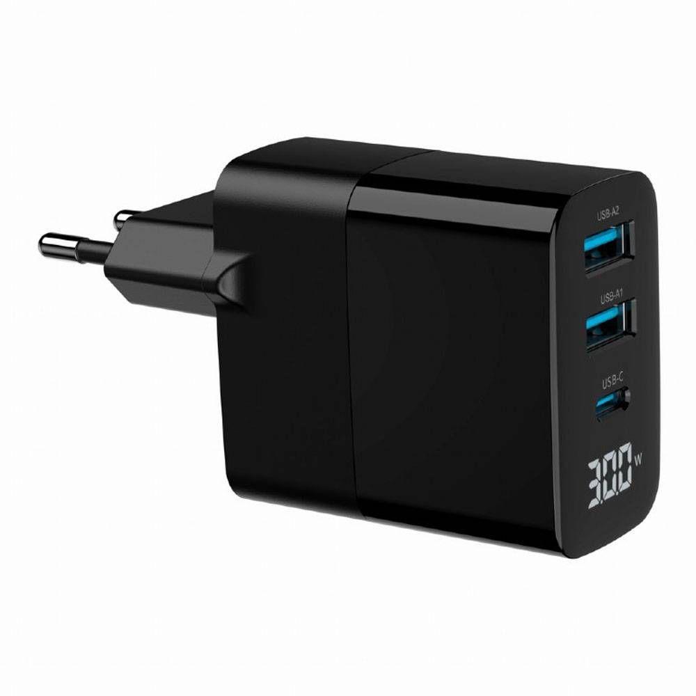 Carregador USB GEMBIRD TA-UC-PDQC30LCD-BK-02 (30 W - Preto), miniatura 2