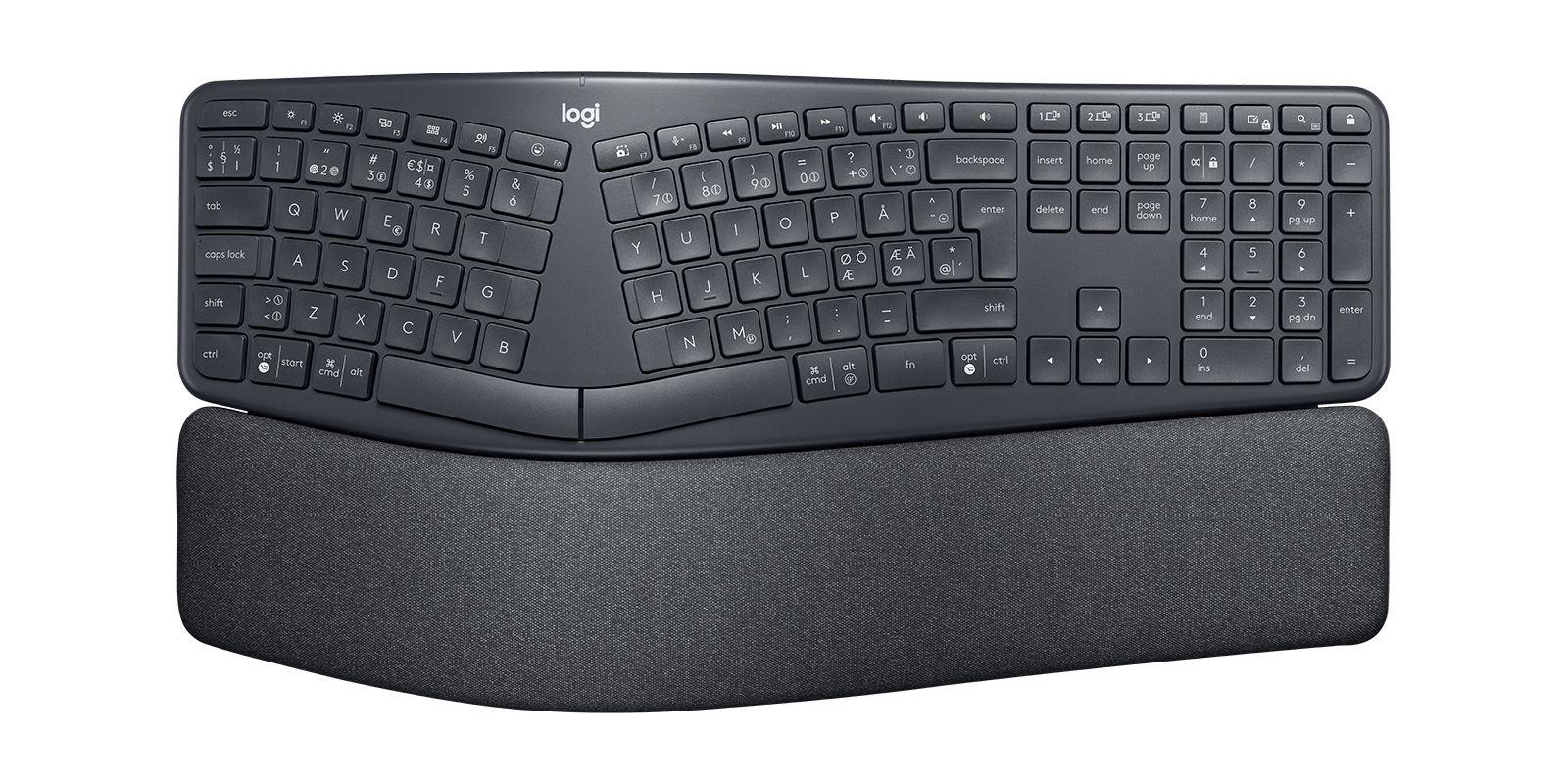 Teclado LOGITECH ERGO K860 for Business (Nórdico - Teclas semi-mecânicas - Tamanho completo - Grafite), miniatura 2