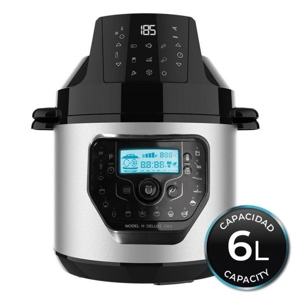 Panela Elétrica Programável CECOTEC Olla GM H Deluxe Fry (Preto e Inox)
