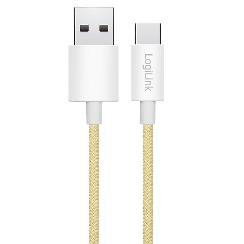 Cabo USB LOGILINK CU0334 (1,5 m - USB Type-A - USB Type-C - Amarelo), miniatura 2