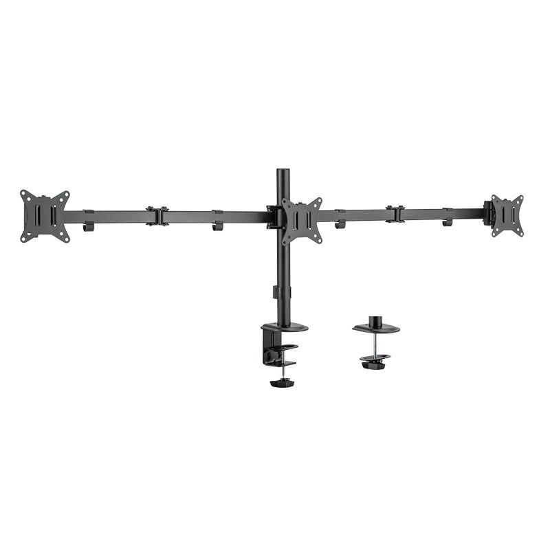 Suporte de Secretária para 3 Monitores LOGILINK BP0173 (17-27" - VESA 100x100 - Preto)