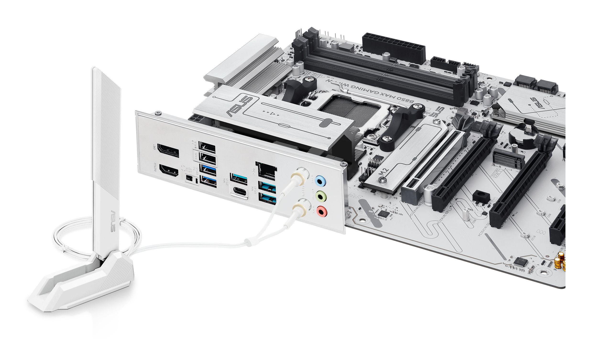 Motherboard ASUS B850 MAX GAMING WIFI W (AM5 - ATX - Duplo canal - Branco), miniatura 9