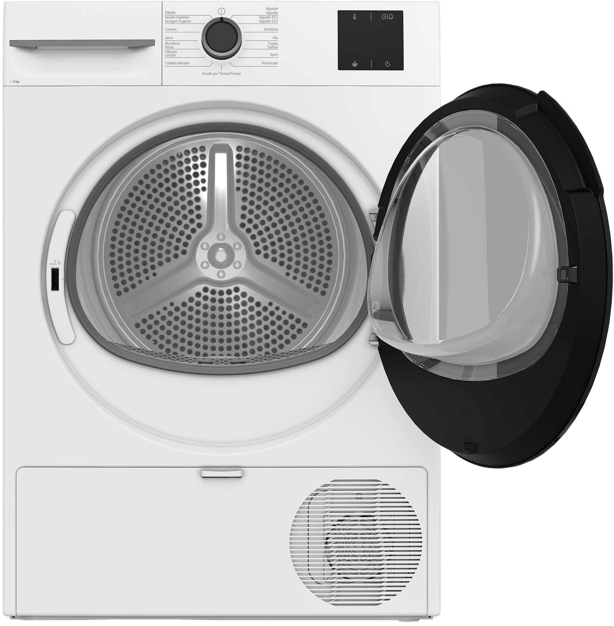 Máquina de Secar Roupa Independente BEKO BM3T38230WB (8 kg - Bomba de calor - Direita - Branco) — miniatura 3