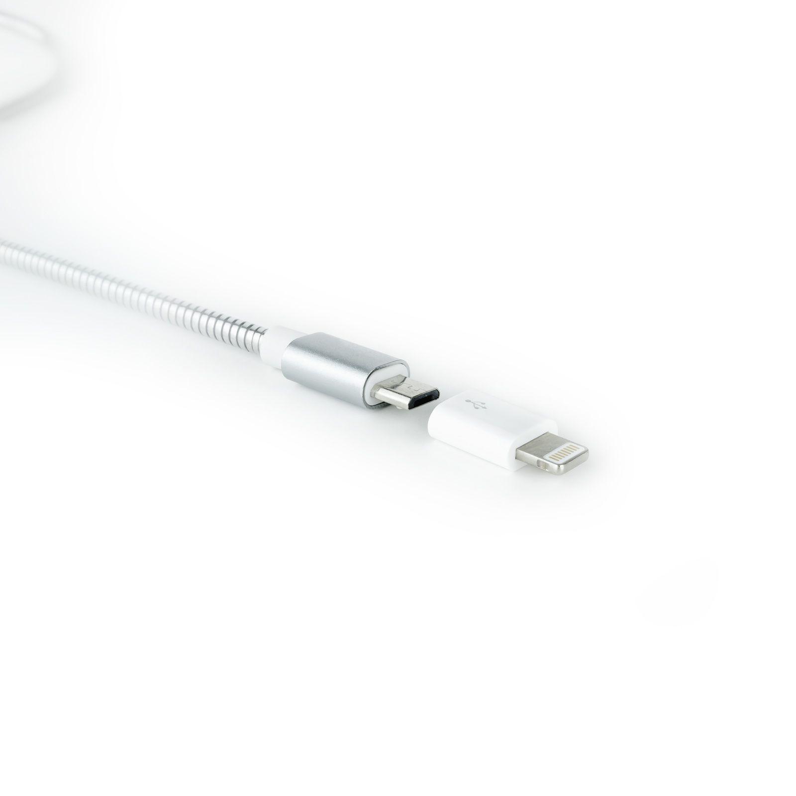 Adaptador Lightning para Micro USB NANOCABLE 10.10.4100 (Micro USB - Branco) — miniatura 3