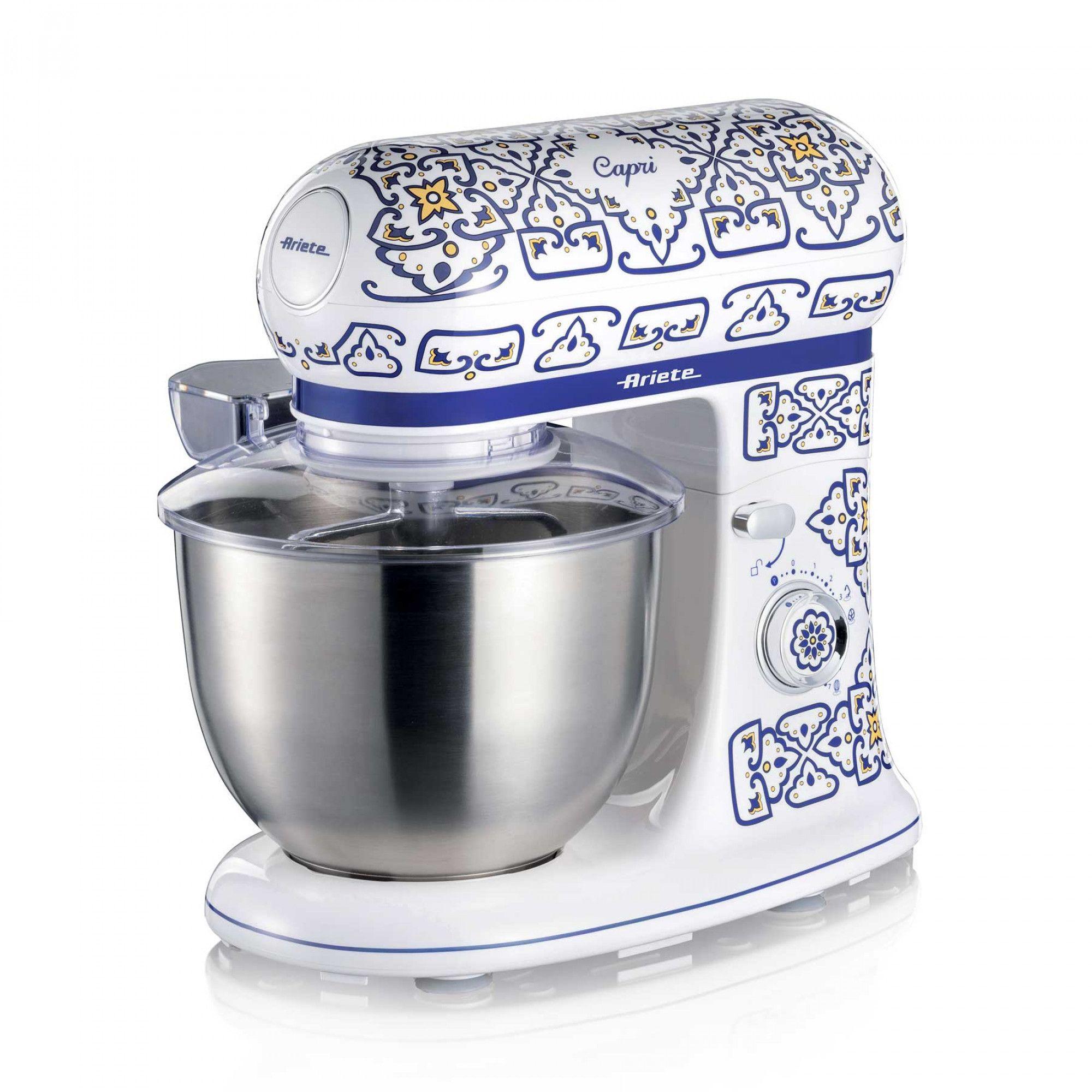 Batedeira Planetária ARIETE 1588/0C (1200 W - 5,5 l - Altura 38,5 cm - Branco/Azul Claro)