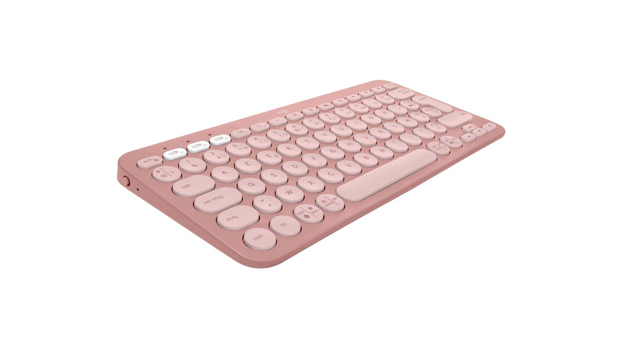 Teclado LOGITECH Pebble Keys 2 K380s (Francês - Teclas tesoura - Mini - Rosa) — miniatura 5