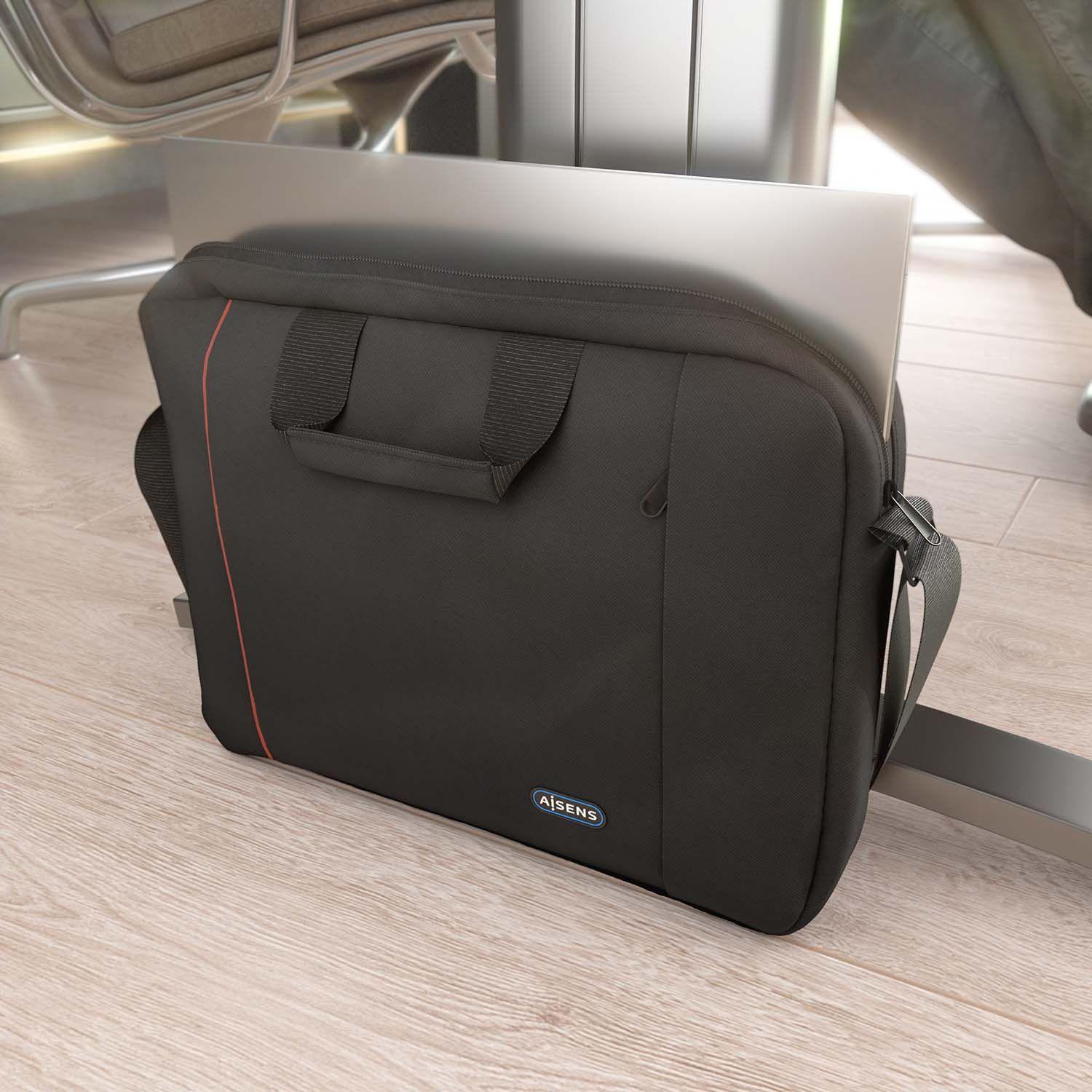 Mala para Portátil AISENS ASBG-BC023-BK (15,6" - Poliéster - 39,6 cm - Preto), miniatura 3