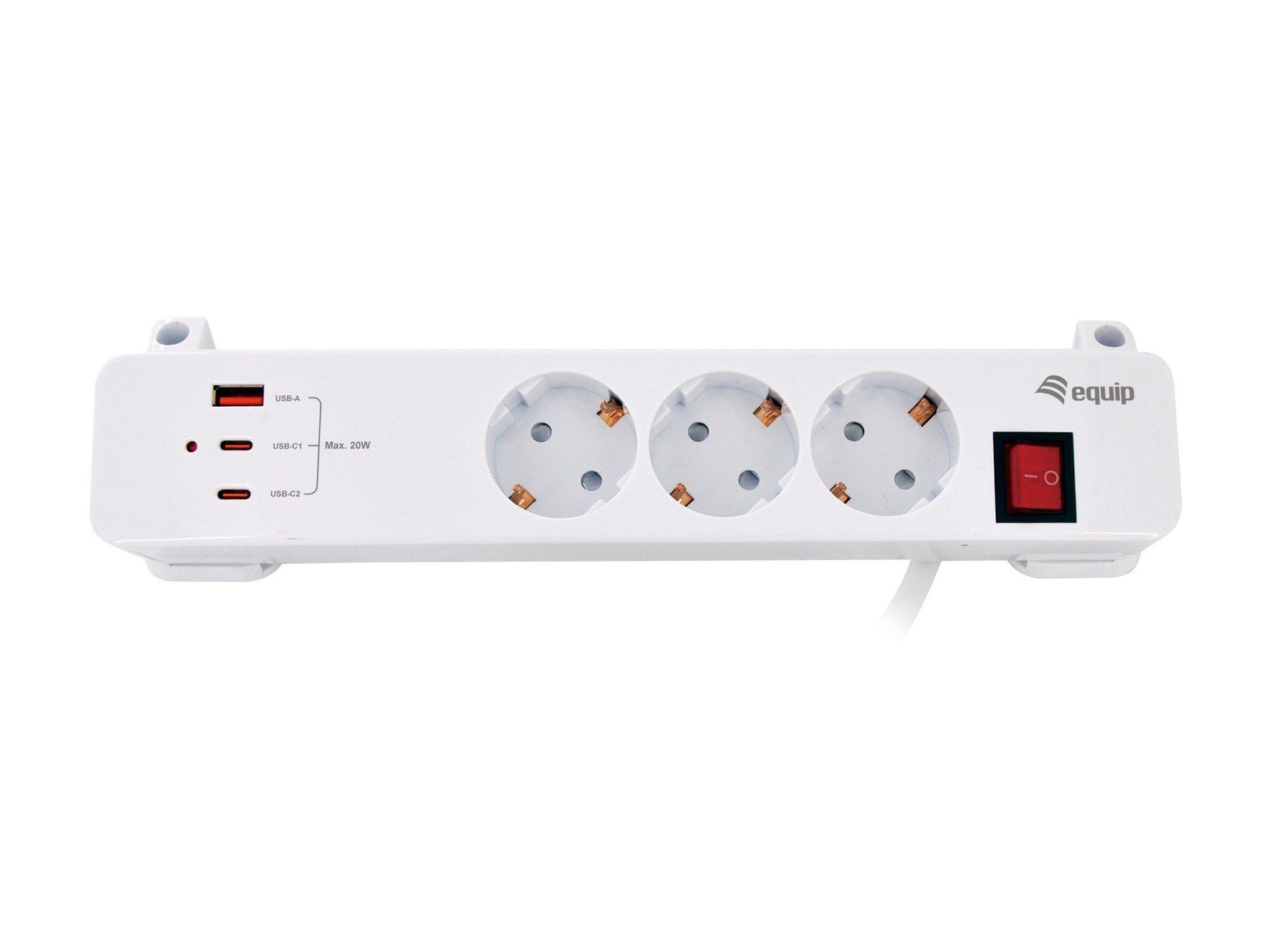 Extensão Elétrica EQUIP 245556 (2 m - Tipo F - Branco)
