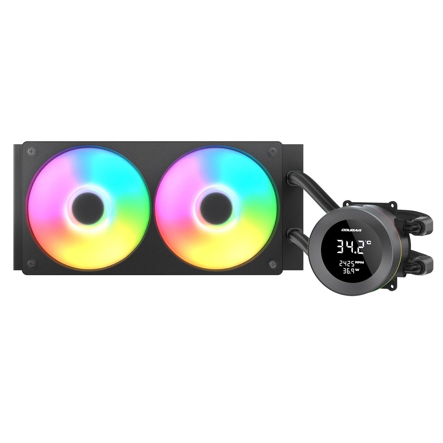 Sistema de Refrigeração Líquida COUGAR Poseidon Vistek ARGB 240 (240 mm - Preto)
