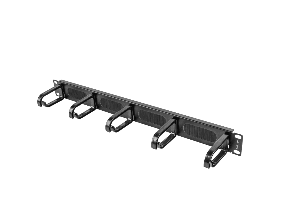 Painel Organizador de Cabos LANBERG AK-1203-B (19" - 1U - 5 Anéis - Preto)