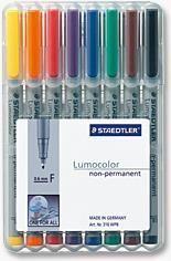 Conjunto de Marcadores Não Permanentes STAEDTLER Lumocolor F 316 WP8 (Polipropileno - várias cores)