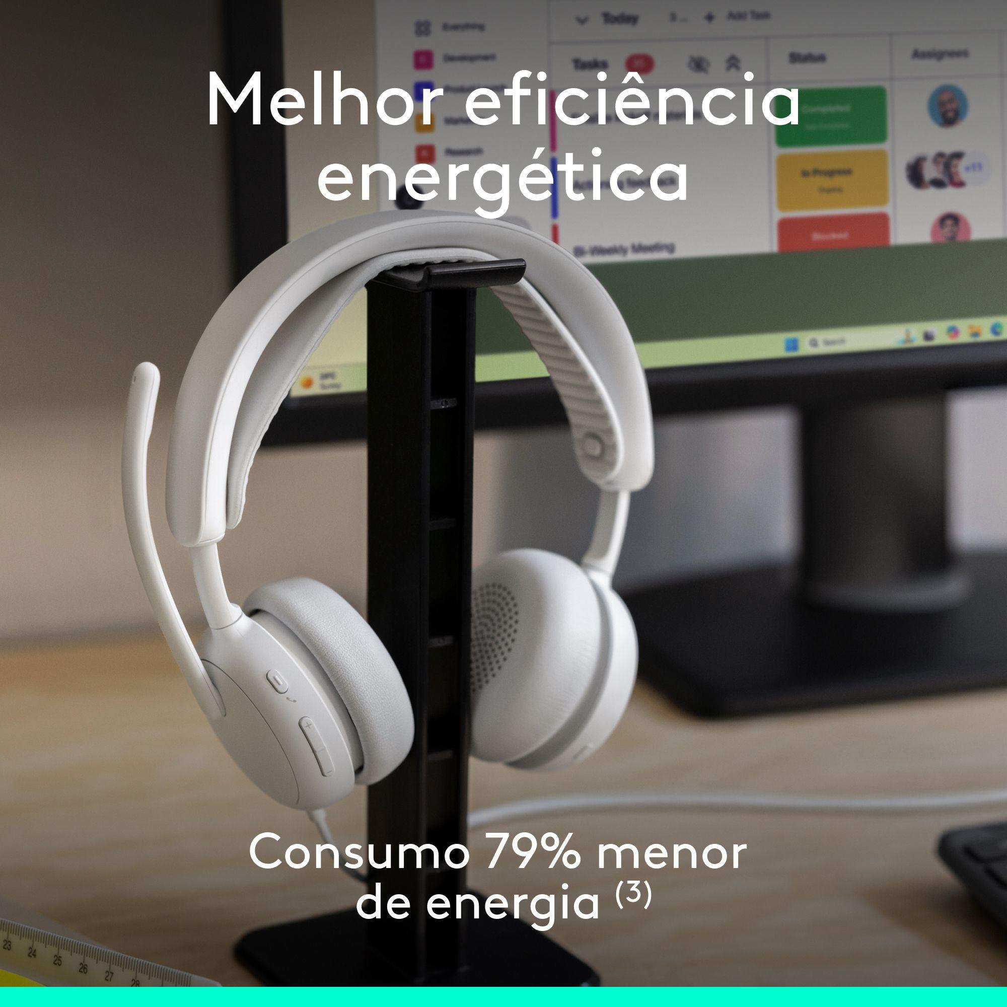 Headset LOGITECH Zone Wired 2 (Binaural - Com fios - Supra-aural - Branco), miniatura 8