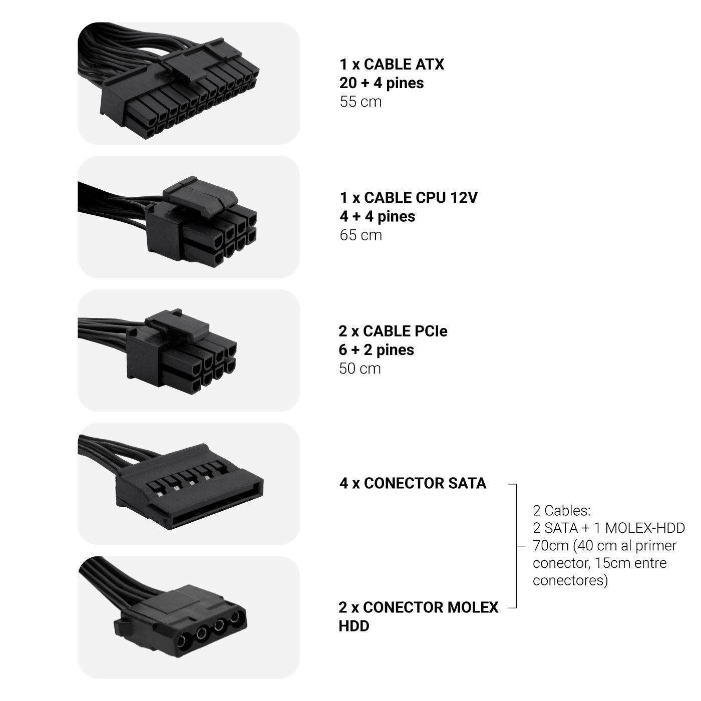 Fonte de Alimentação COOLBOX PowerLine III (ATX 12V - 550 W - Preto), miniatura 2