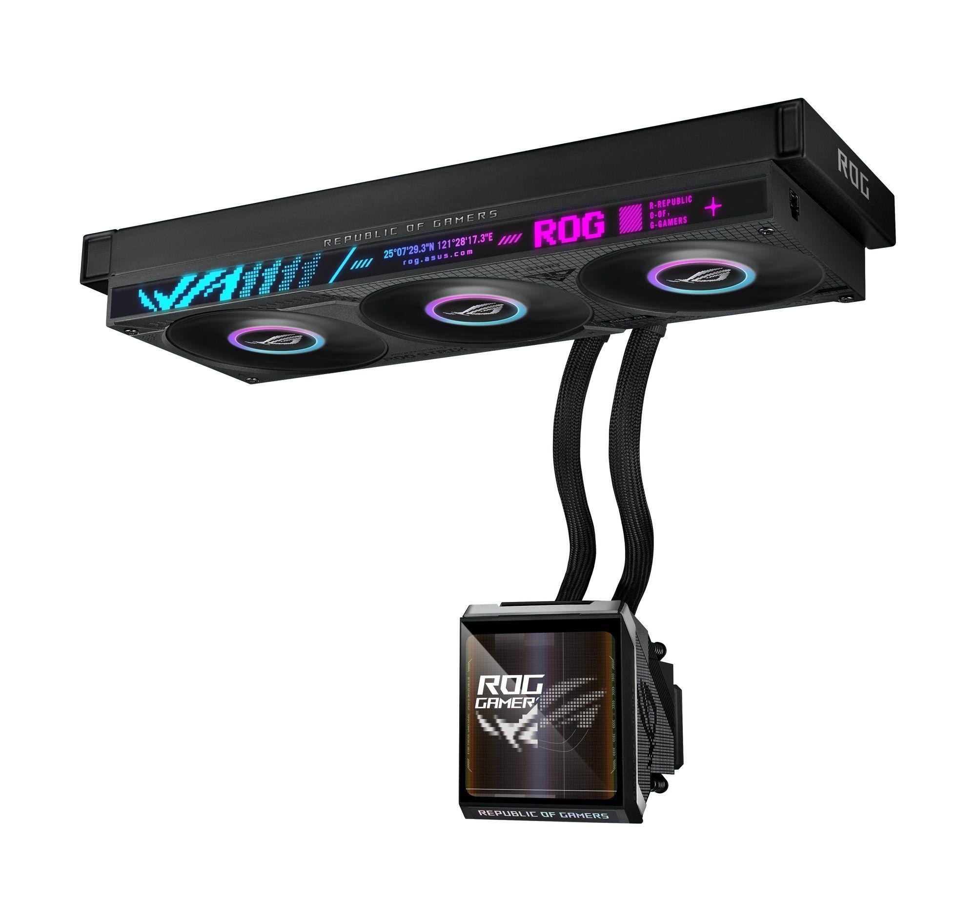 Water Cooler CPU ASUS ROG STRIX SLC IV 360 ARGB LCD (AM4, AM5, LGA 1700, LGA 1851 - LGA 1851, AM4, AM5, LGA 1700 - 120 mm - Preto) — miniatura 4