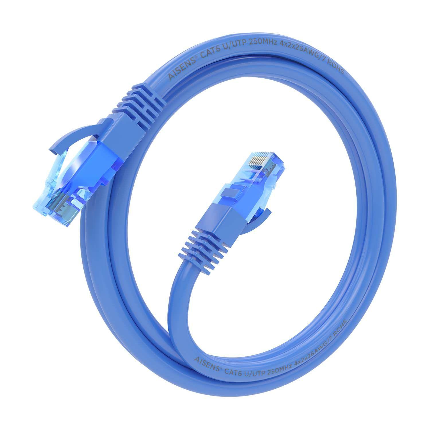 Cabo de Rede AISENS A135-0800 (1,5 m - Cat6 - RJ-45 - Azul), miniatura 2