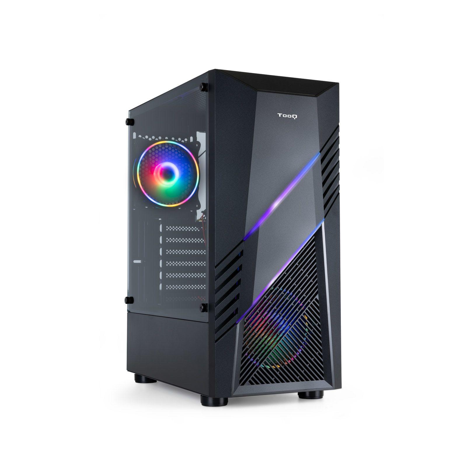 Caixa de Computador Gaming TOOQ TQGCC102-B Biohazard (ATX, Micro ATX, Mini-ITX - Midi Tower - Aço, vidro temperado - Preto)
