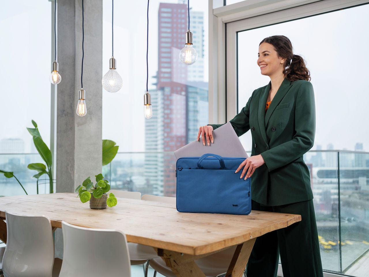 Mala para Portátil TRUST Bologna (16" - 40,6 cm - Altura 41 cm - Azul), miniatura 8