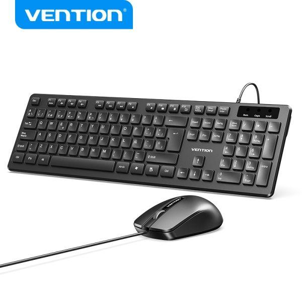 Conjunto de Teclado e Rato VENTION KTCB0-ES (ES - Tamanho completo - Com fios - Preto), miniatura 2