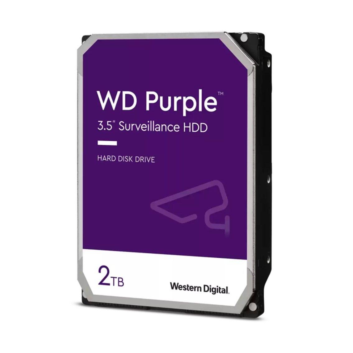 Disco Rígido Interno WESTERN DIGITAL Purple WD23PURZ (2 TB - 3,5 polegadas - SATA 6 Gb/s - Roxo)