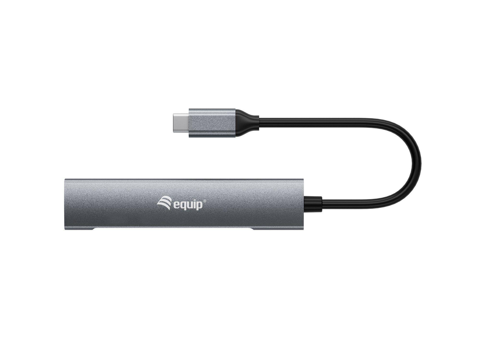 Hub USB-C EQUIP 128963 (0,15 m - Preto e Prateado), miniatura 2