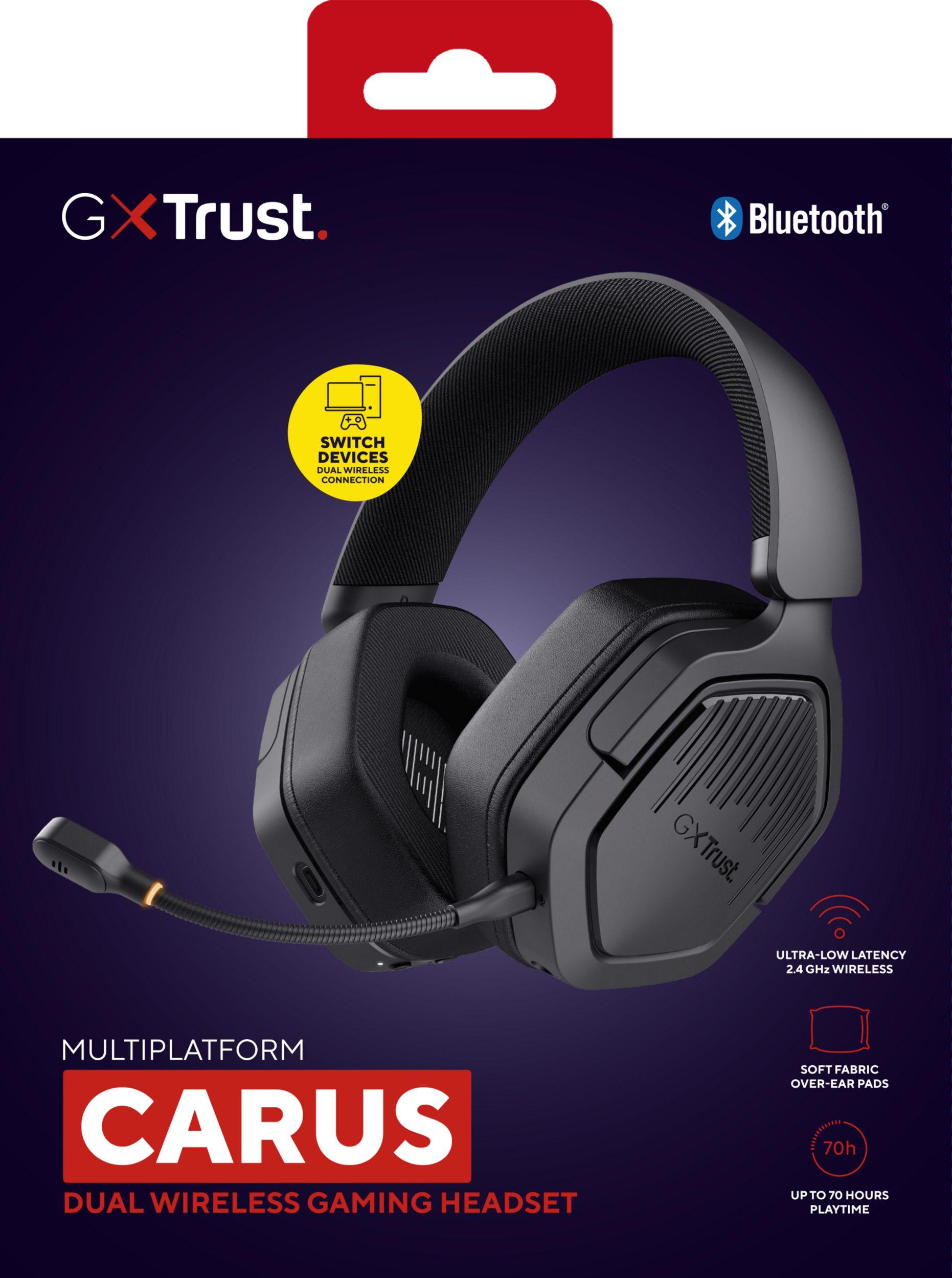 Headset Gaming TRUST GXT 493 Carus (Binaural - Com fios e sem fios - Circum-aural - Preto), miniatura 7