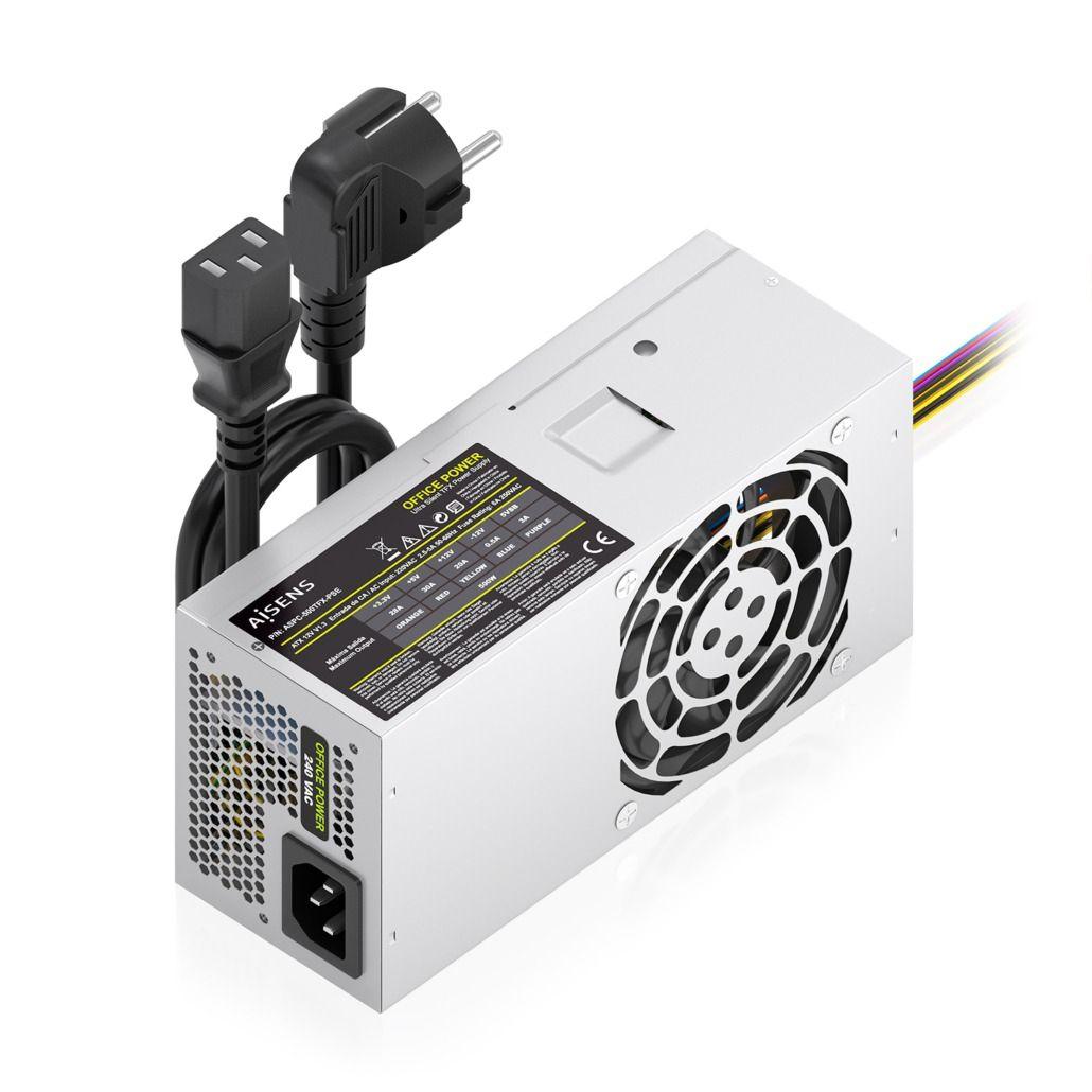 Fonte de Alimentação AISENS ASPC-500TFX-PSE (TFX - 500 W - AC - Prateado)