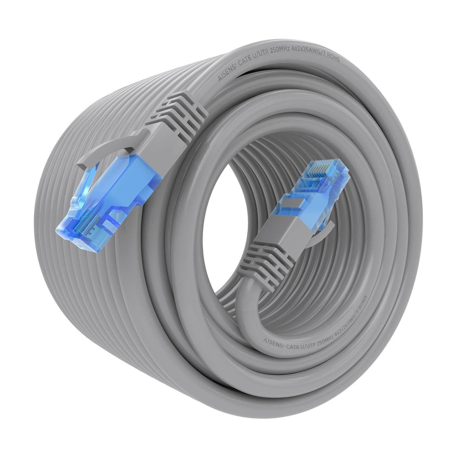 Cabo de Rede AISENS A135-0783 (15 m - Cat6 - RJ-45 - Cinzento), miniatura 2