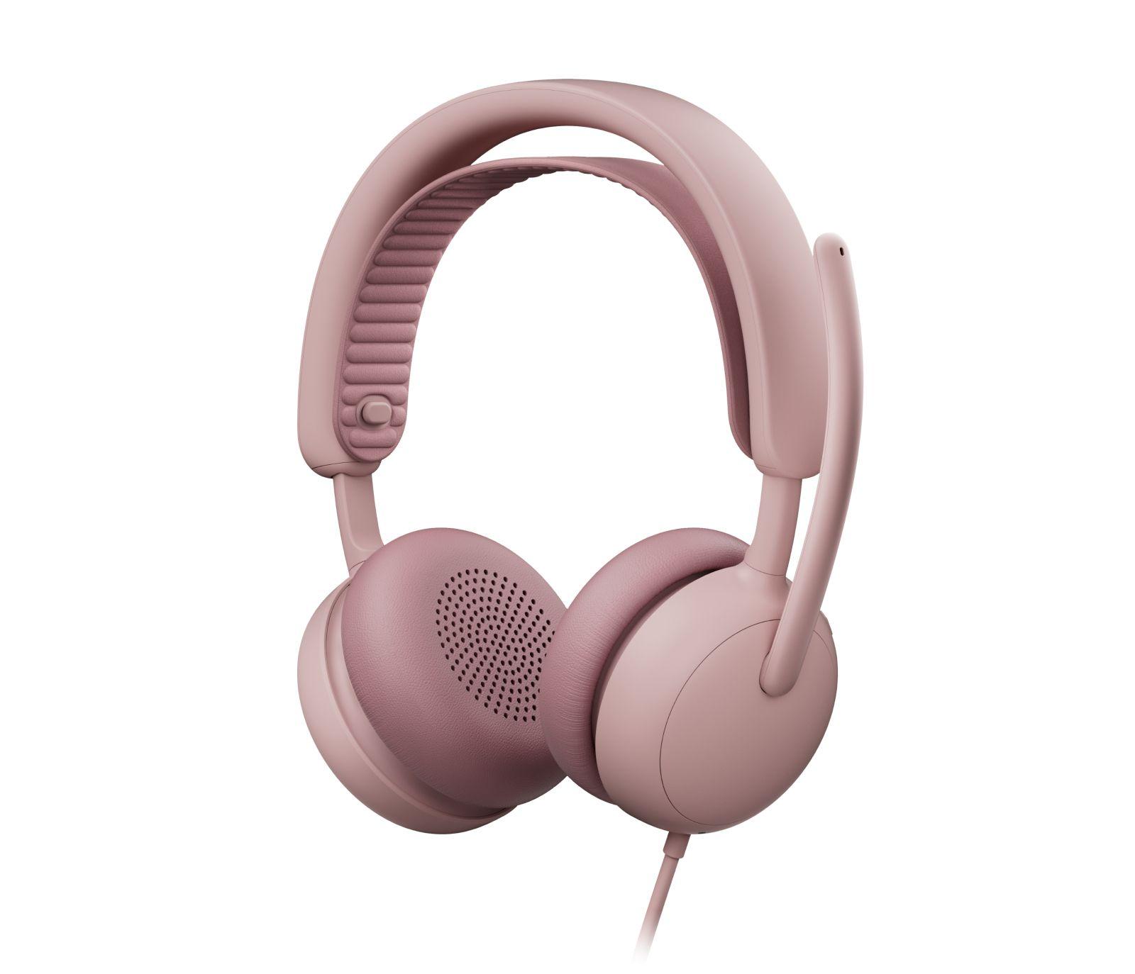 Headset LOGITECH Zone Wired 2 (Binaural - Com fios - Supra-aural - Rosa)