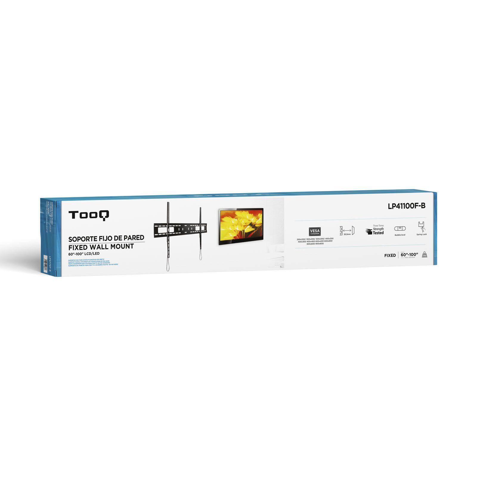 Suporte de Parede para TV TOOQ LP41100F-B (60-100" - VESA 900 x 600 mm - 75 kg - Preto), miniatura 7