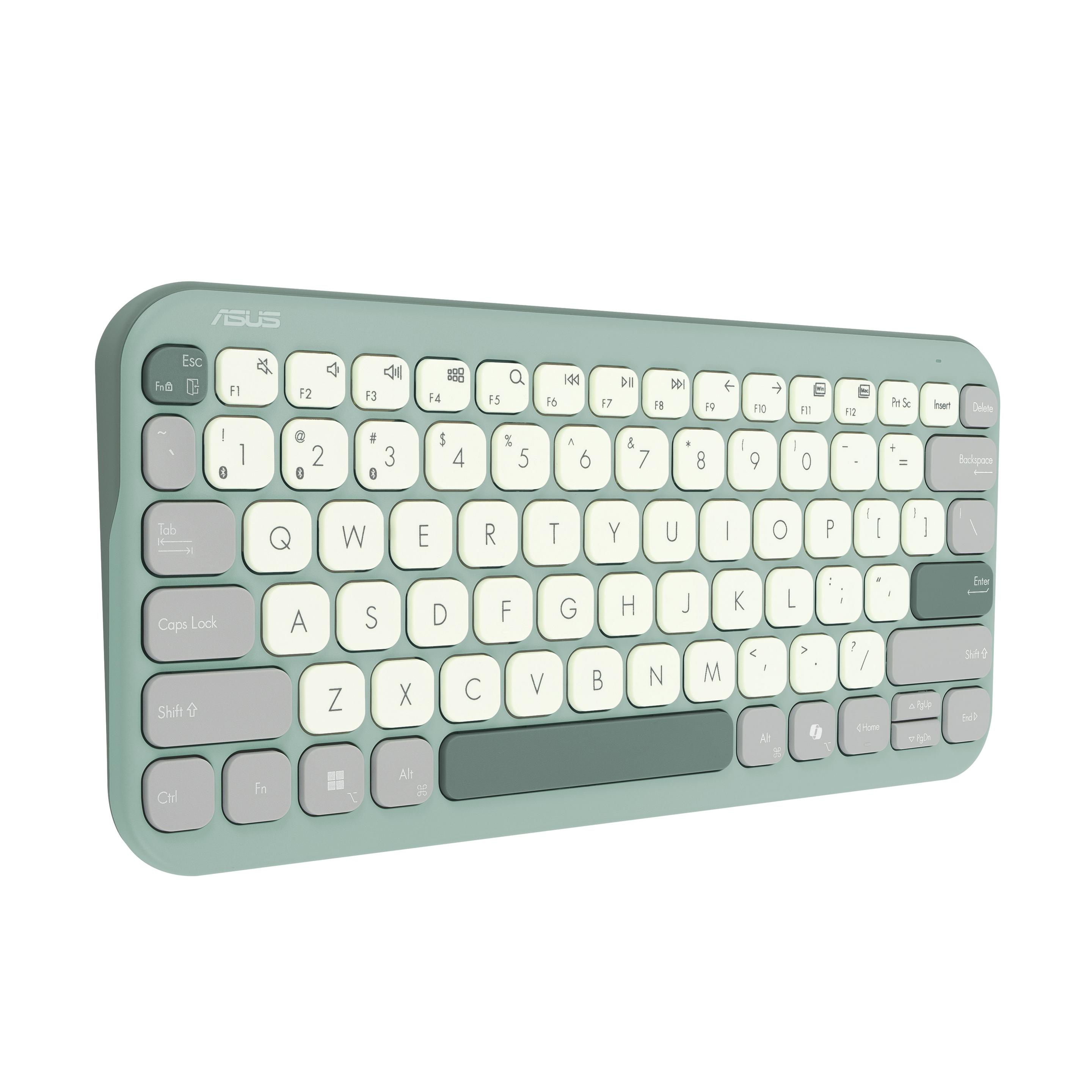 Teclado ASUS Marshmallow KW100 (Espanhol - Teclas de tesoura - 75% - Verde) — miniatura 7