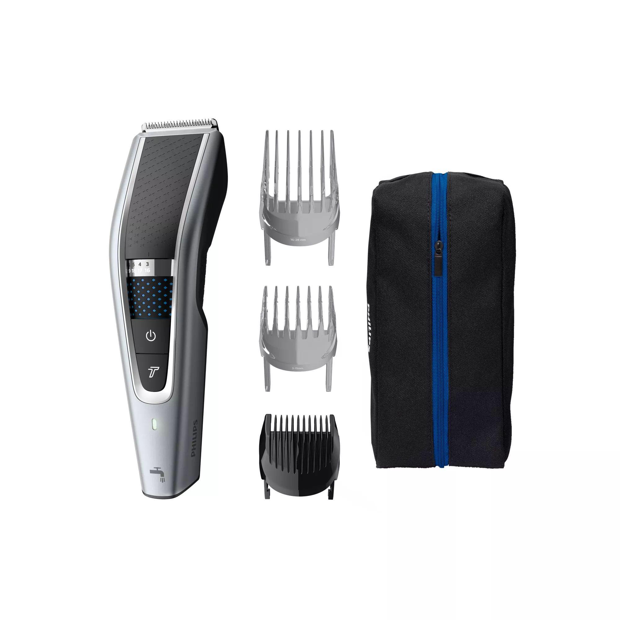 Máquina de Cortar Cabelo PHILIPS Série 5000 HC5630/15 (Aço inoxidável - Preto e Prateado)
