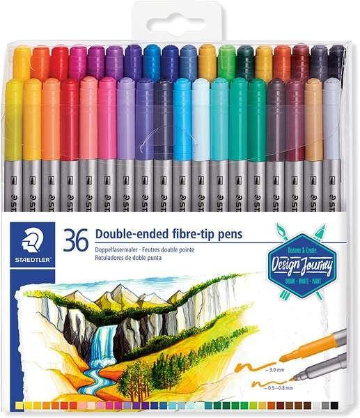 Marcadores de Ponta Dupla STAEDTLER 3200 TB36 (Multicolor)